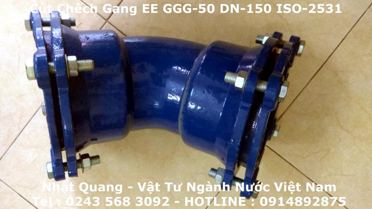 Cút Chếch Gang FF GGG-50 DN-150 ISO-2531
